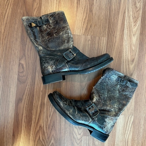 Frye Boots Distressed Leather Veronica Women’s Size 7 - Picture 2 of 16